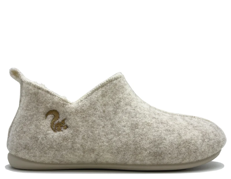 thies 1856 ® Slipper Boots beige with Eco Wool
