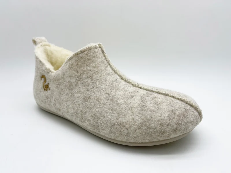 thies 1856 ® Slipper Boots beige with Eco Wool