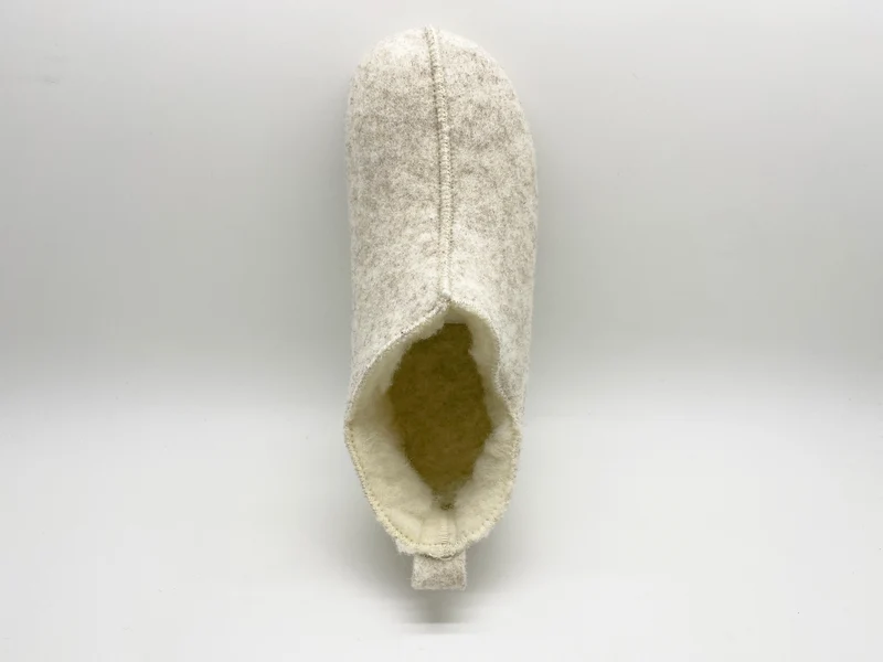 thies 1856 ® Slipper Boots beige with Eco Wool