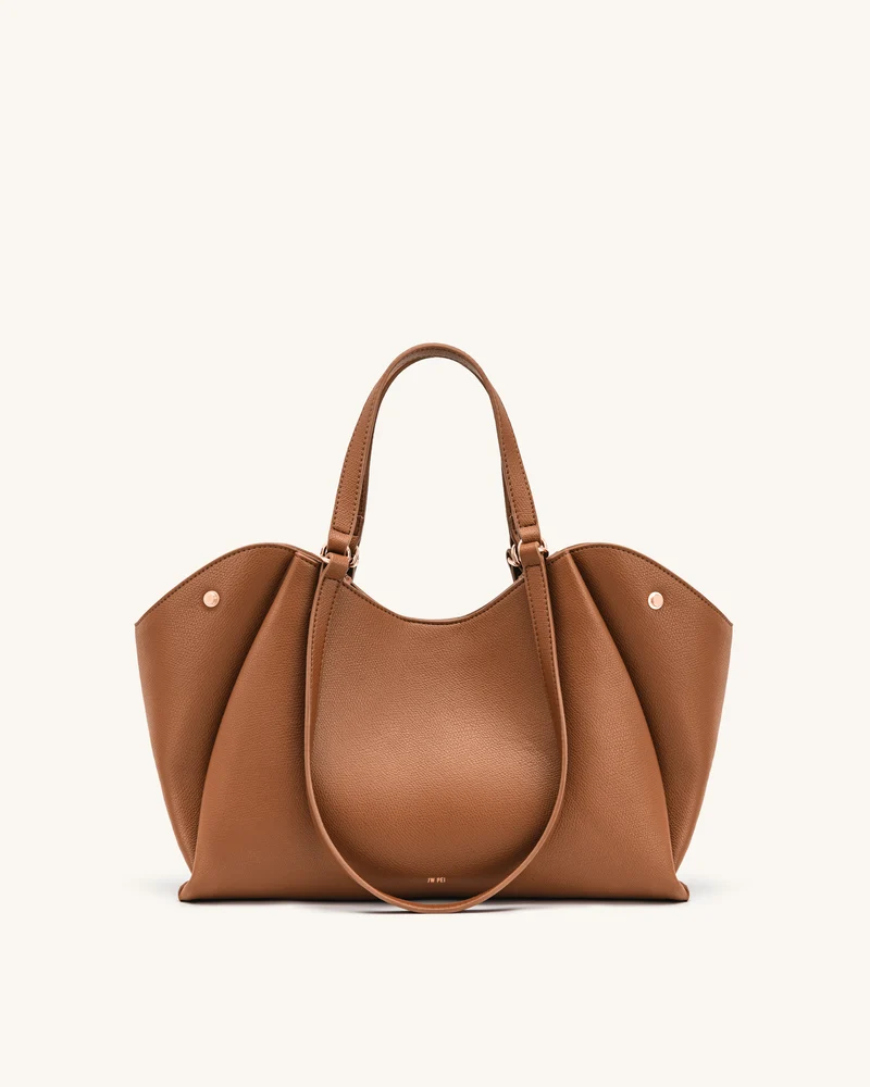 Virelia Tote Bag mit Doppelgriff - Cognac