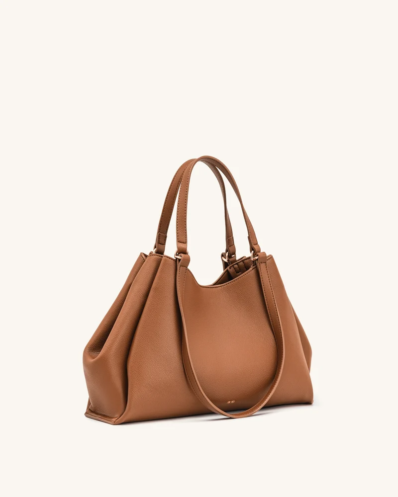 Virelia Tote Bag mit Doppelgriff - Cognac