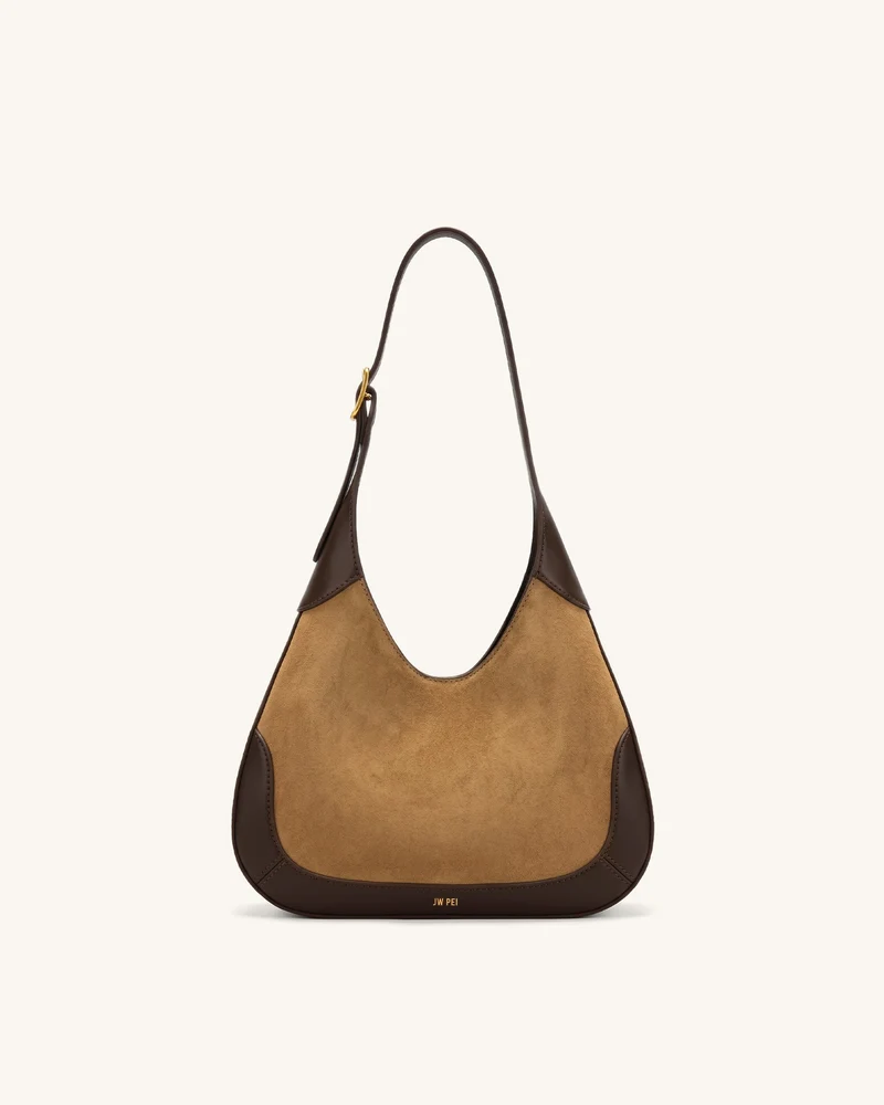 Willow Hobo-Tasche mit Besatz aus Wildlederimitat - Braun