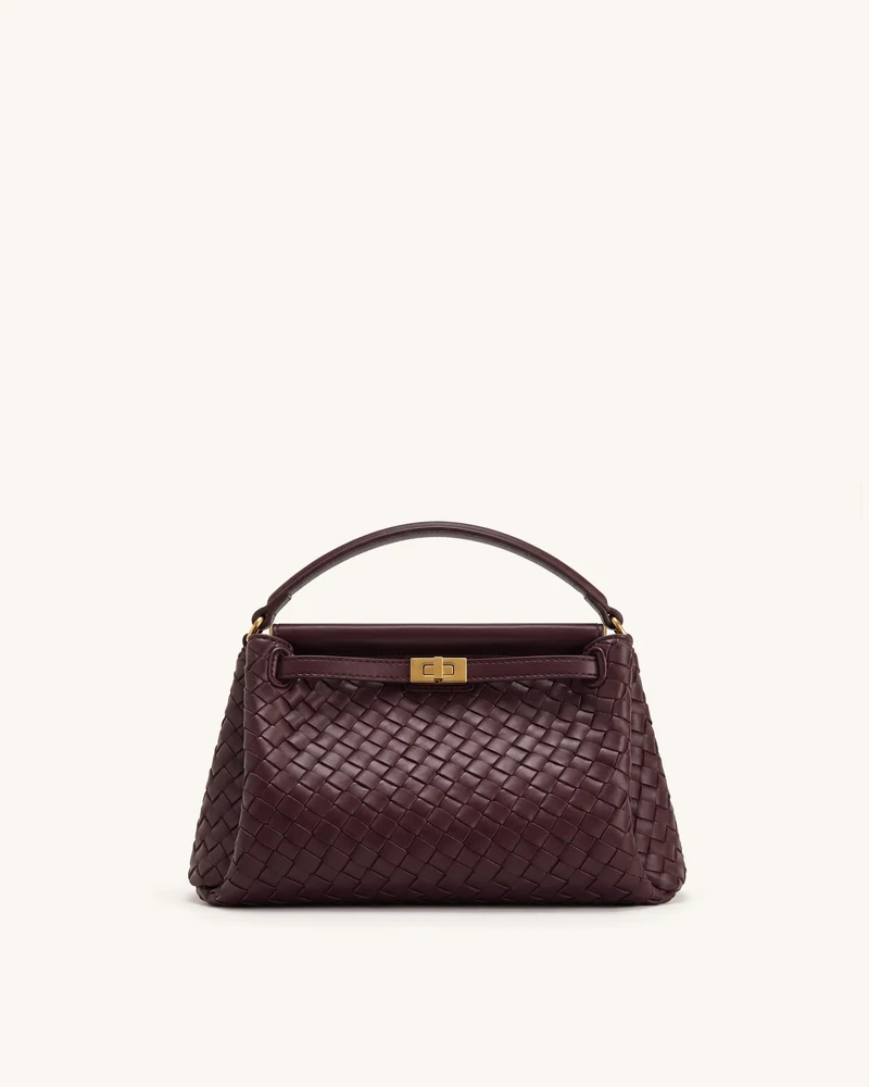 Carmen Gewebte Henkeltasche - Vintage-Rot