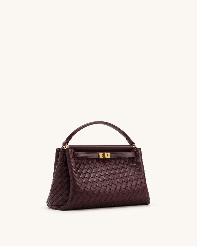 Carmen Gewebte Henkeltasche - Vintage-Rot