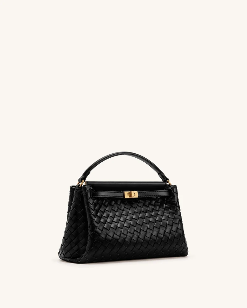 Carmen Gewebte Henkeltasche - Anthrazit