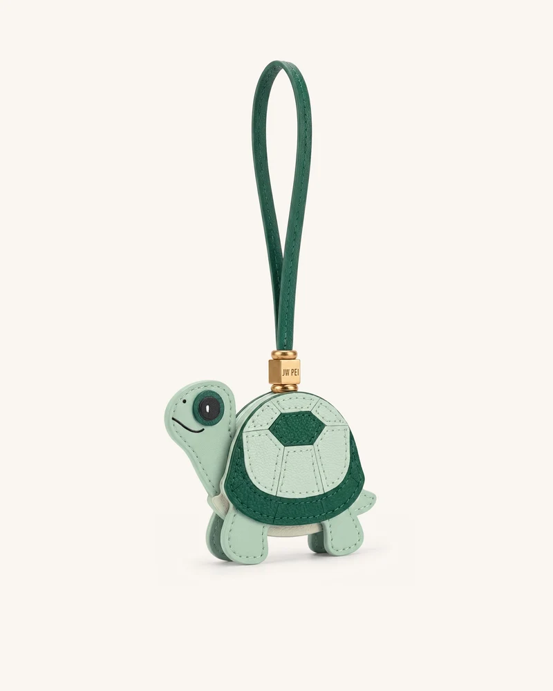 Kleiner Schildkröten-Taschenanhänger - Grün