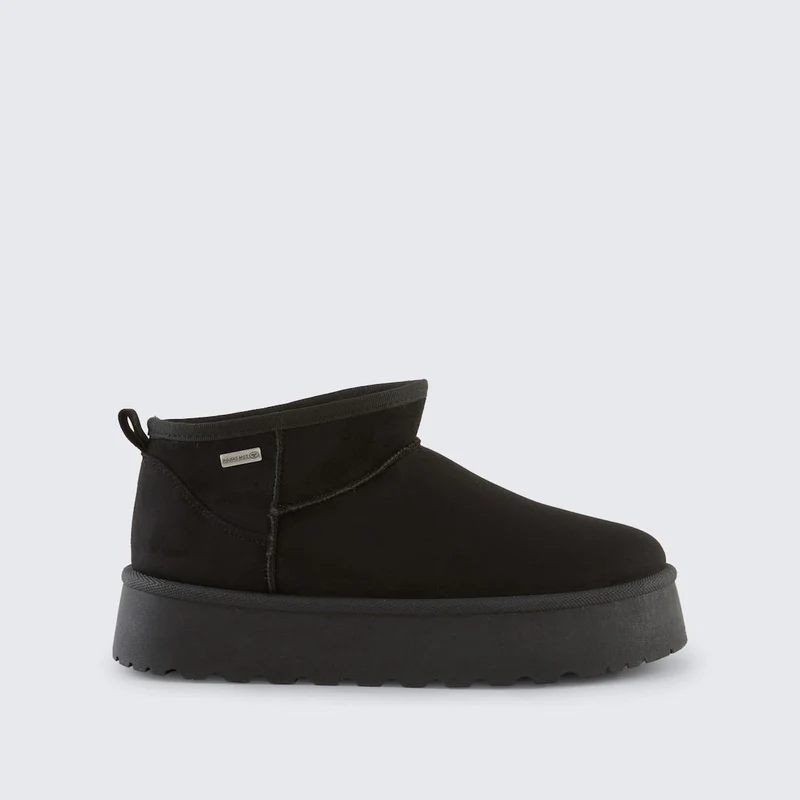 Tom Tailor Damen Slip-On Plateau-Stiefelette | Schwarz