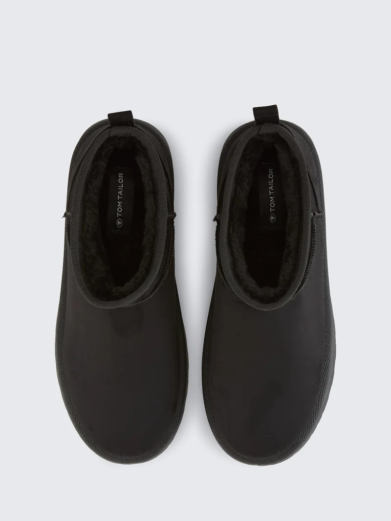 Tom Tailor Damen Slip-On Plateau-Stiefelette | Schwarz