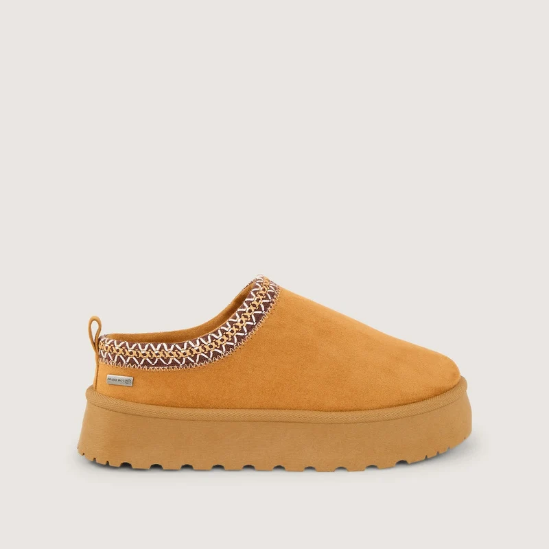 Tom Tailor Damen Slip-On Plateau Loafer | Cognac