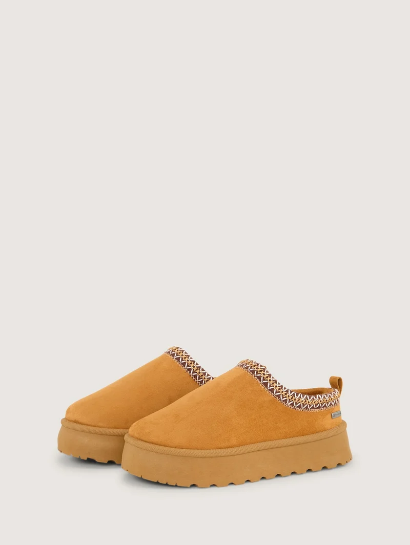 Tom Tailor Damen Slip-On Plateau Loafer | Cognac