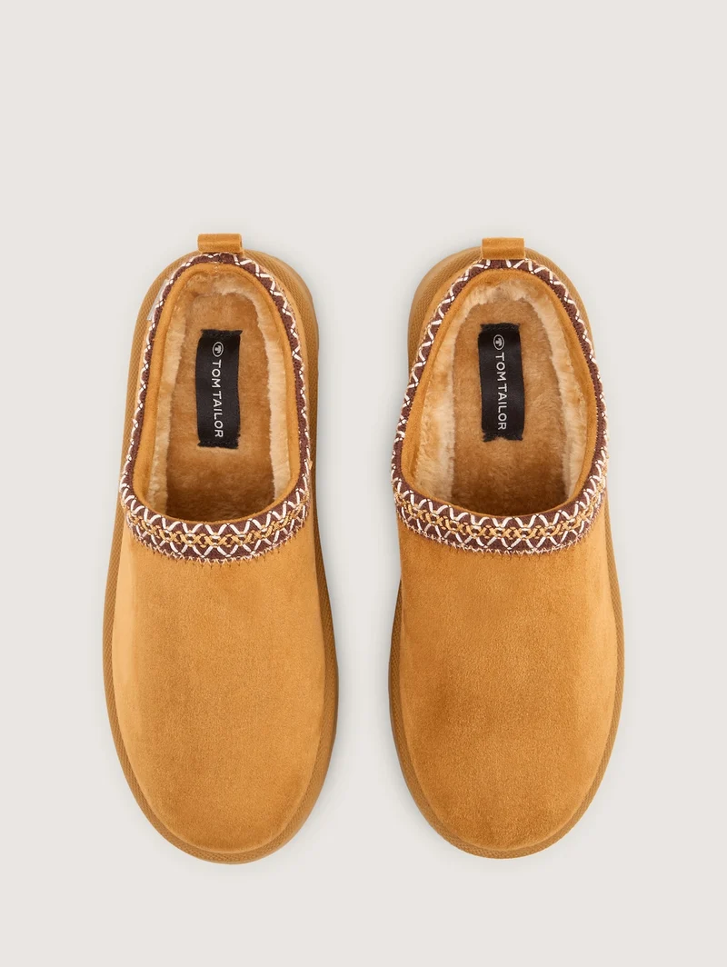 Tom Tailor Damen Slip-On Plateau Loafer | Cognac