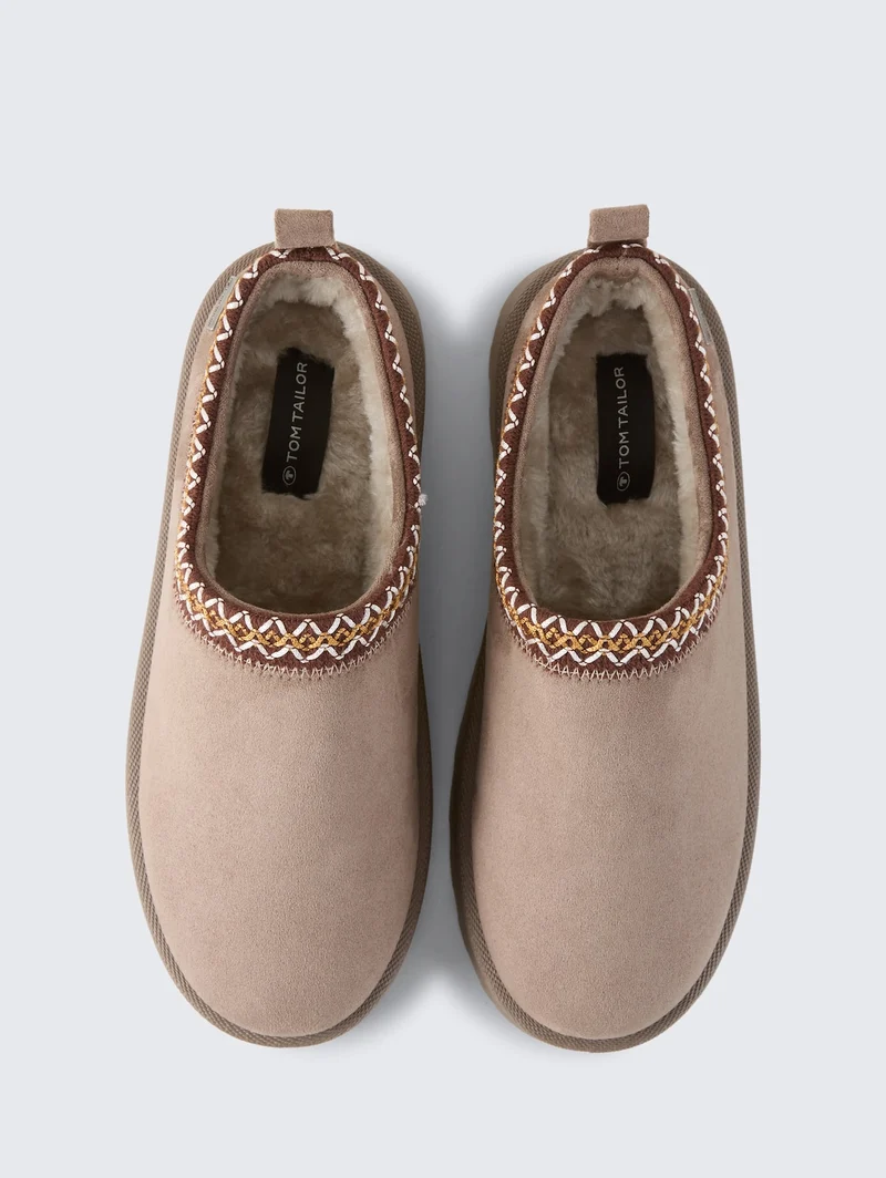 Tom Tailor Damen Slip-On Plateau Loafer | Schlamm