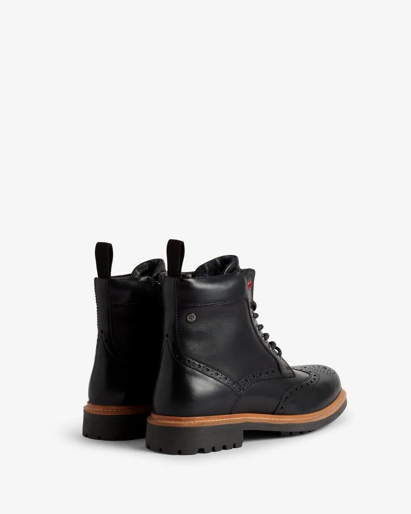 Hunter Cawdor Brogue-Stiefeletten für Herren | Schwarz