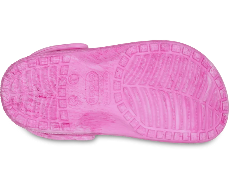 CROCS Kinder Klassischer Aquarell Marmorierter Clog | Rosa Wirbel