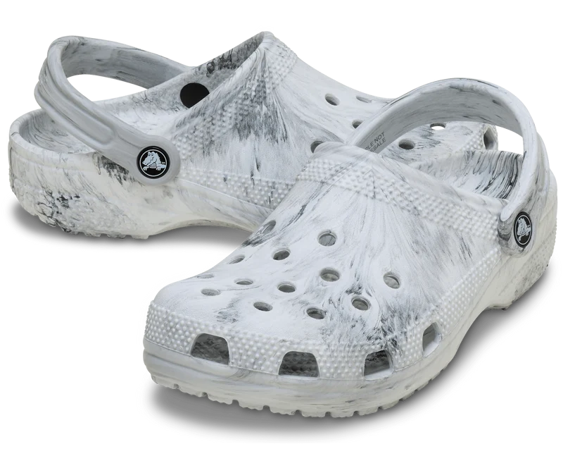 CROCS Kinder Klassischer Aquarell Marmorierter Clog | Grauer Wirbel