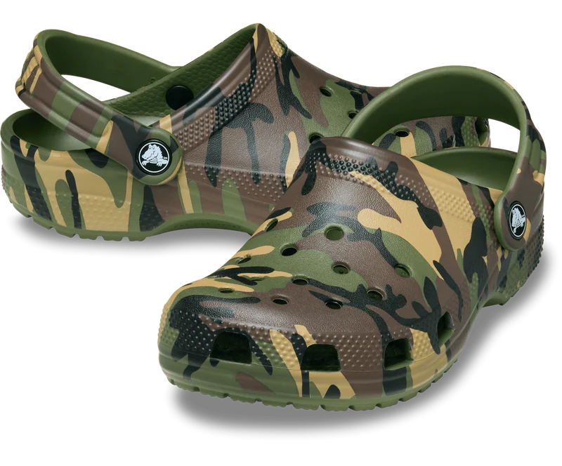 CROCS Kinder Klassischer Camouflage Clog | Armeegrün