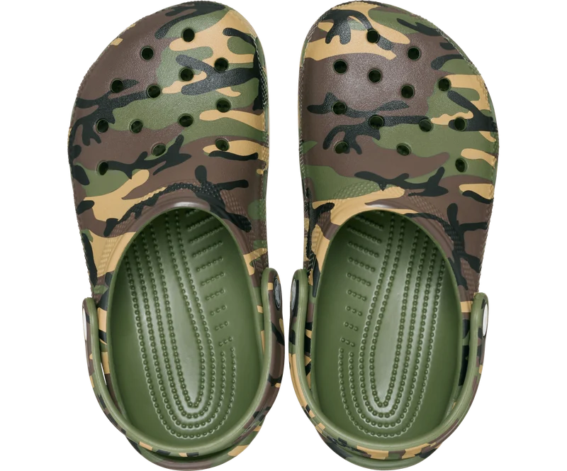 CROCS Kinder Klassischer Camouflage Clog | Armeegrün