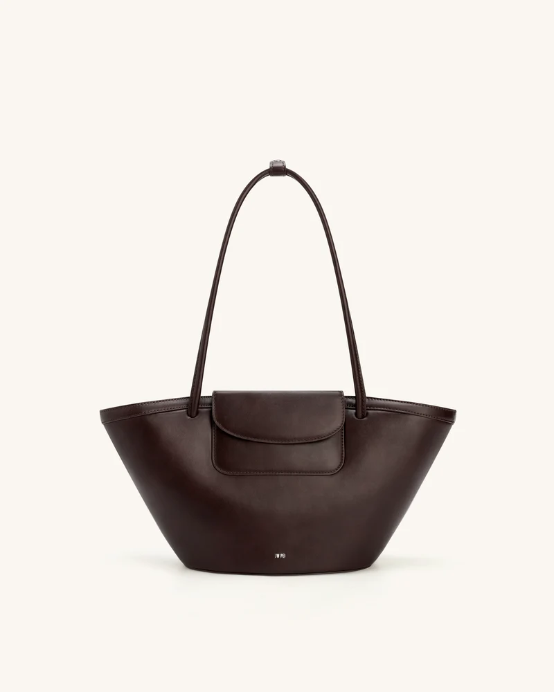 Corinne Tote Bag mit Außentasche - Dunkelbraun