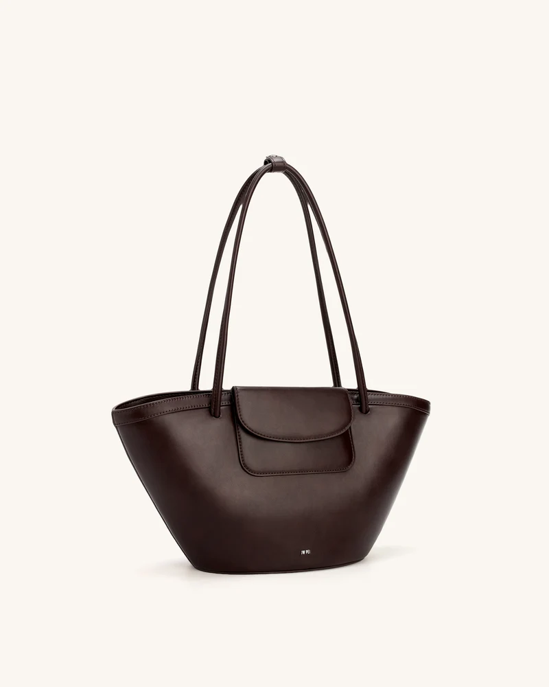 Corinne Tote Bag mit Außentasche - Dunkelbraun