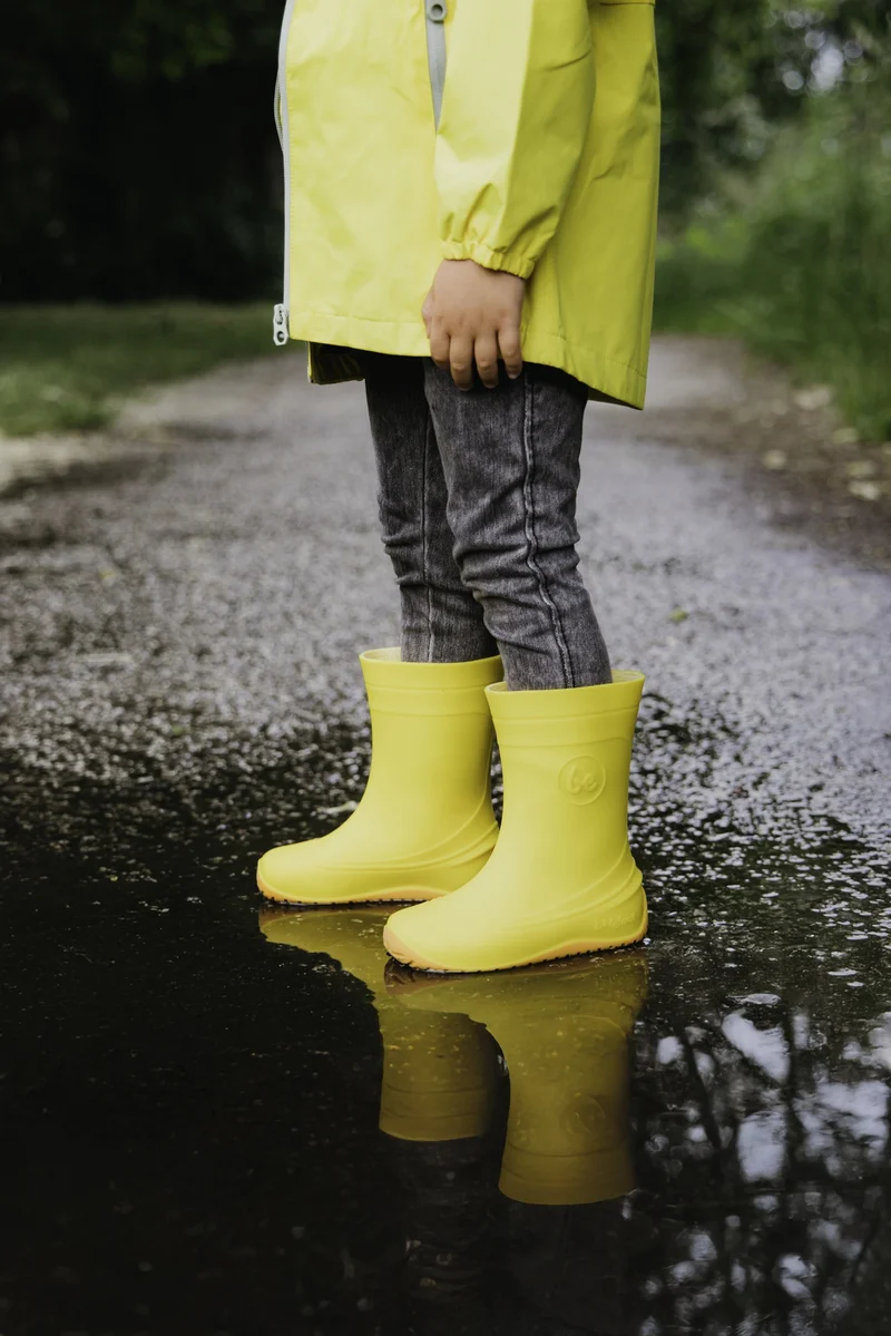 Barfuß-Regenstiefel für Kinder Be Lenka Pudds – Gelb