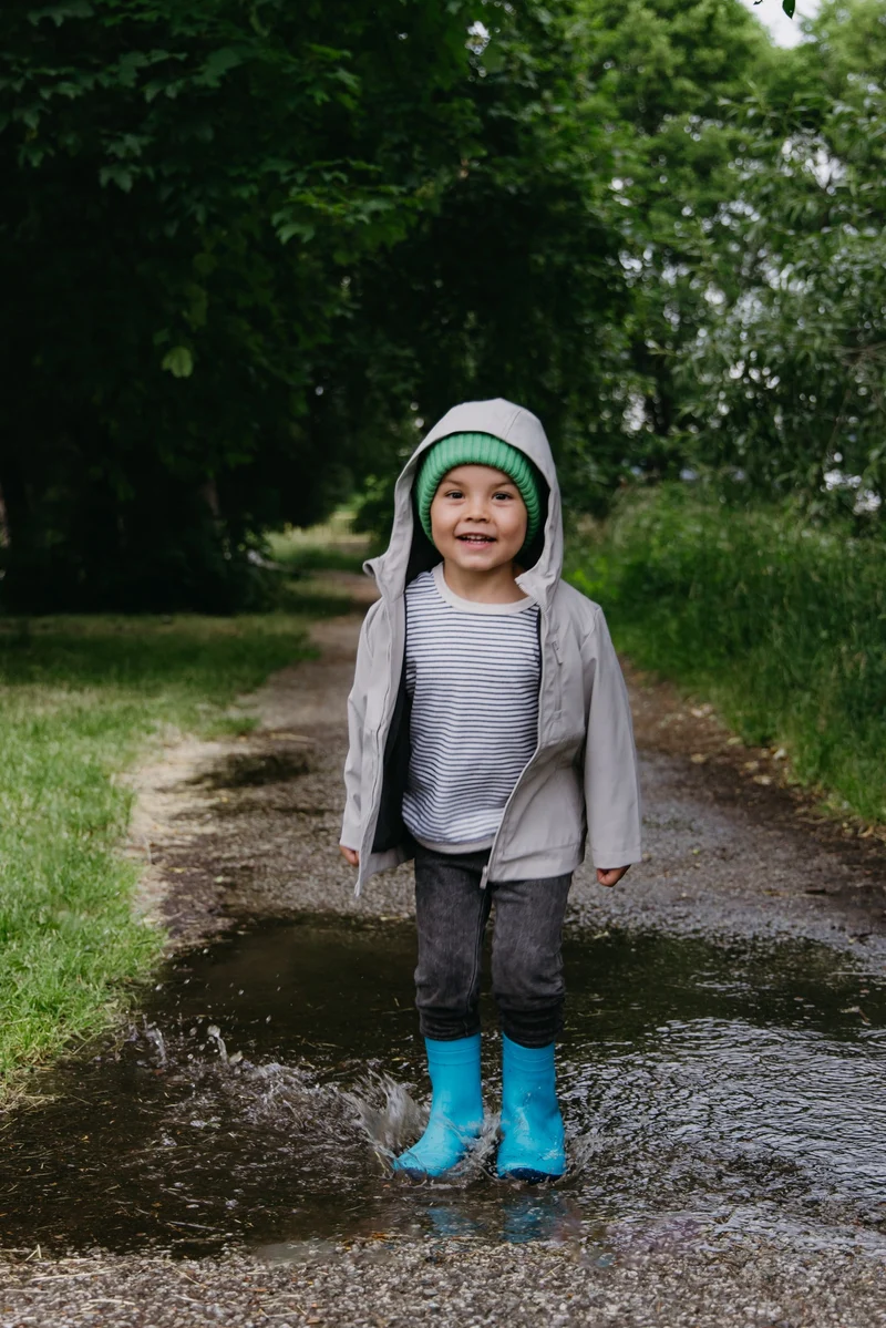 Barfuß-Regenstiefel für Kinder Be Lenka Pudds – Aquablau