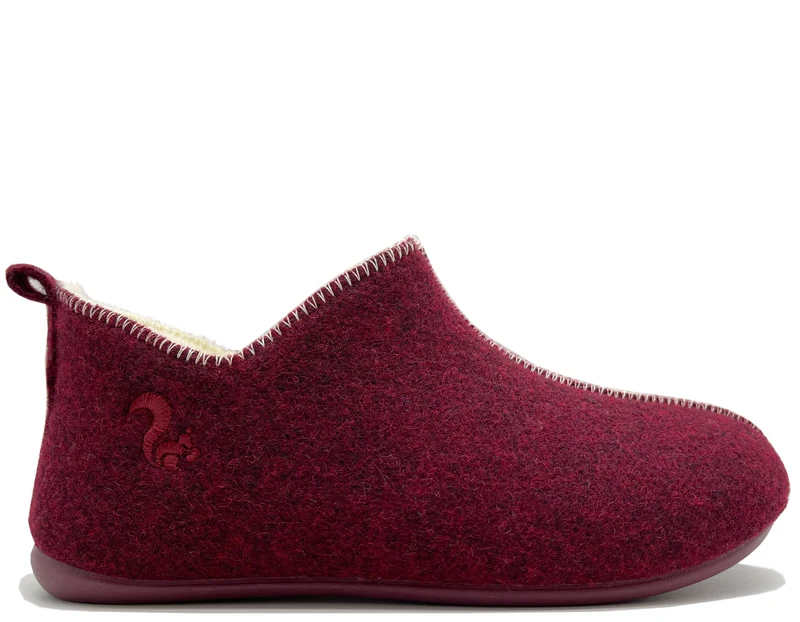 thies 1856 ® Slipper Boots wine with Eco Wool