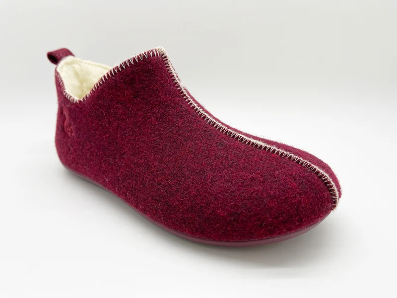 thies 1856 ® Slipper Boots wine with Eco Wool