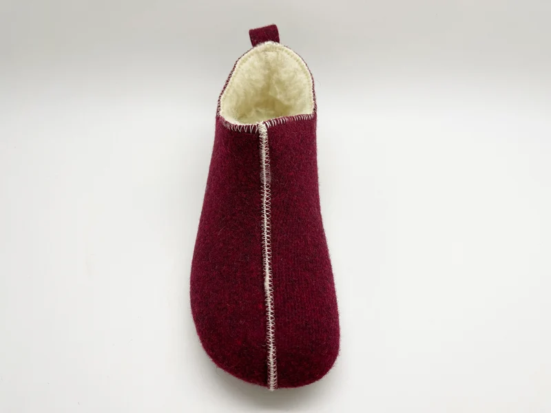 thies 1856 ® Slipper Boots wine with Eco Wool