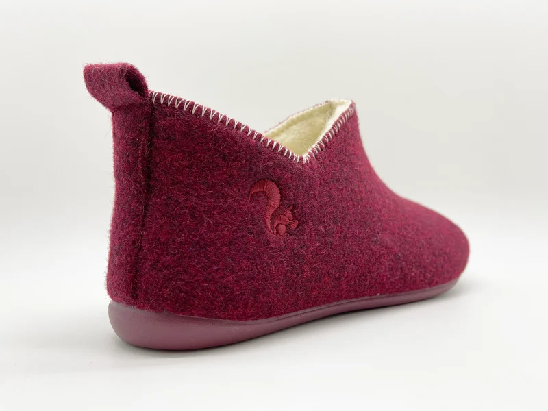 thies 1856 ® Slipper Boots wine with Eco Wool