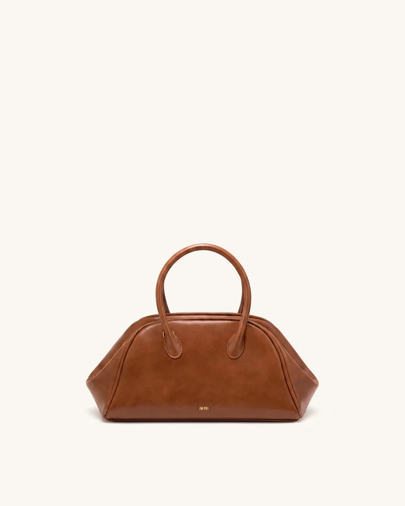 Veda Bowler-Tasche im Vintage-Finish - Sattelbraun