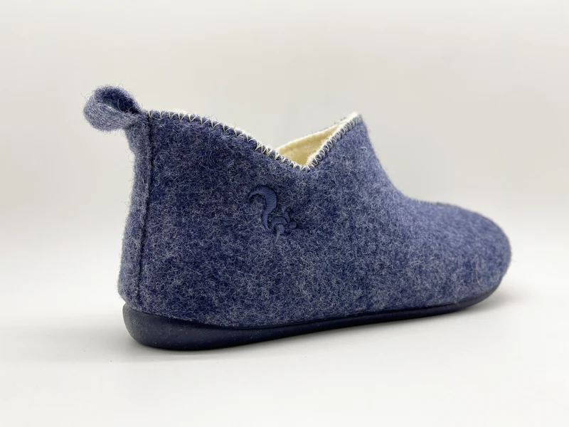 thies 1856 ® Slipper Boots dark navy with Eco Wool