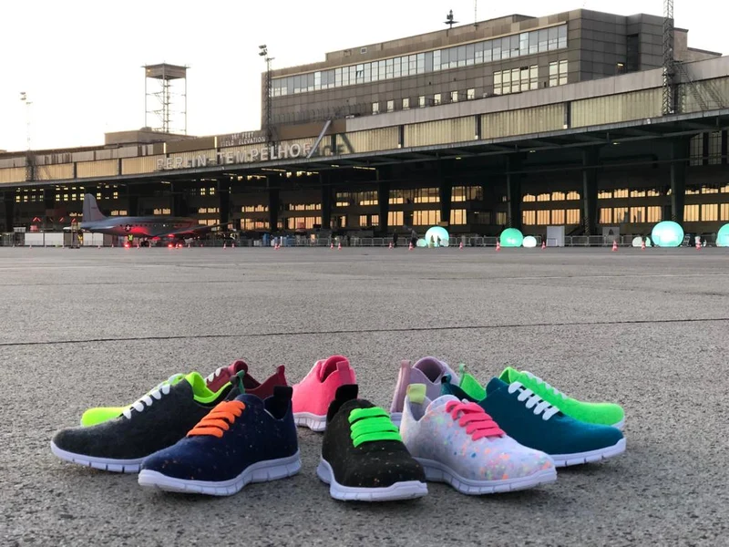 thies ® PET Sneaker neon green | vegan aus recycelten Flaschen