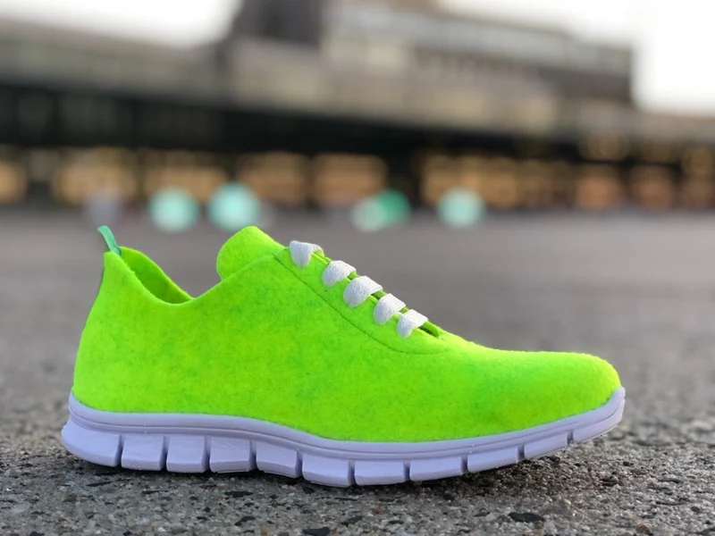 thies ® PET Sneaker neon yellow | vegan aus recycelten Flaschen