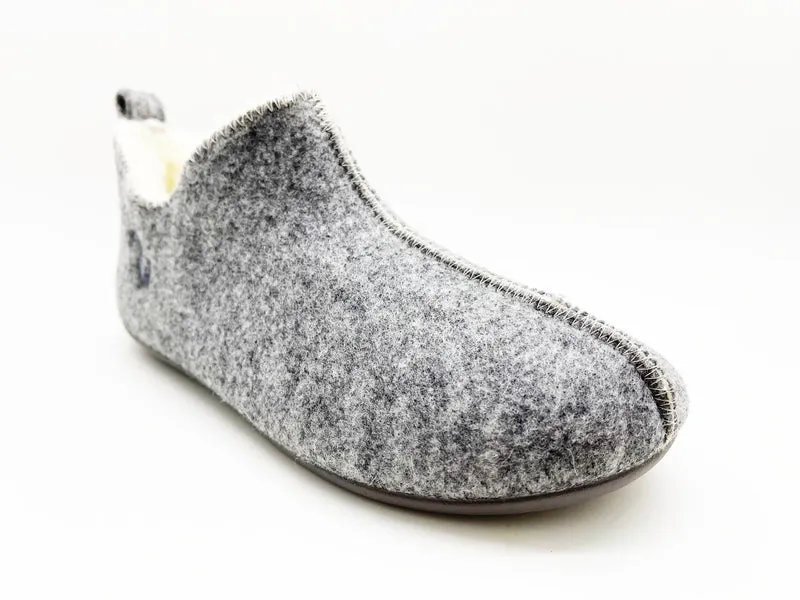 thies 1856 ® Slipper Boots light grey with Eco Wool