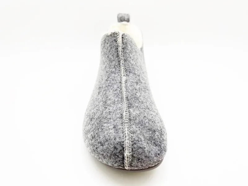 thies 1856 ® Slipper Boots light grey with Eco Wool