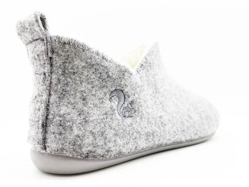 thies 1856 ® Slipper Boots light grey with Eco Wool
