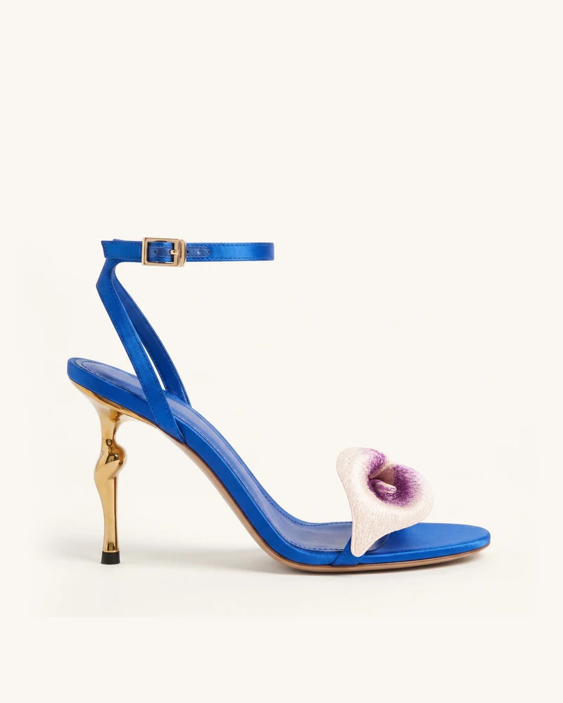 Alivia Calla Lily Sandalen mit goldenem Metallabsatz - Königsblau