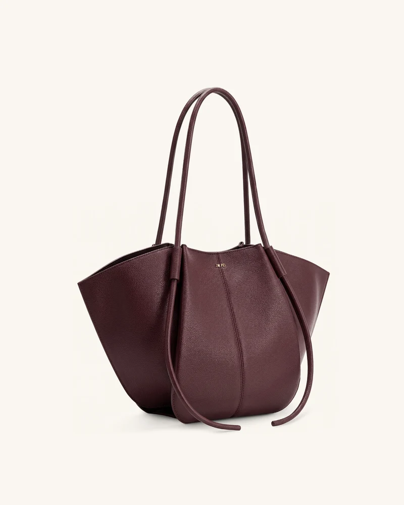 Nala Breite Tote Bag - Dunkles Weinrot