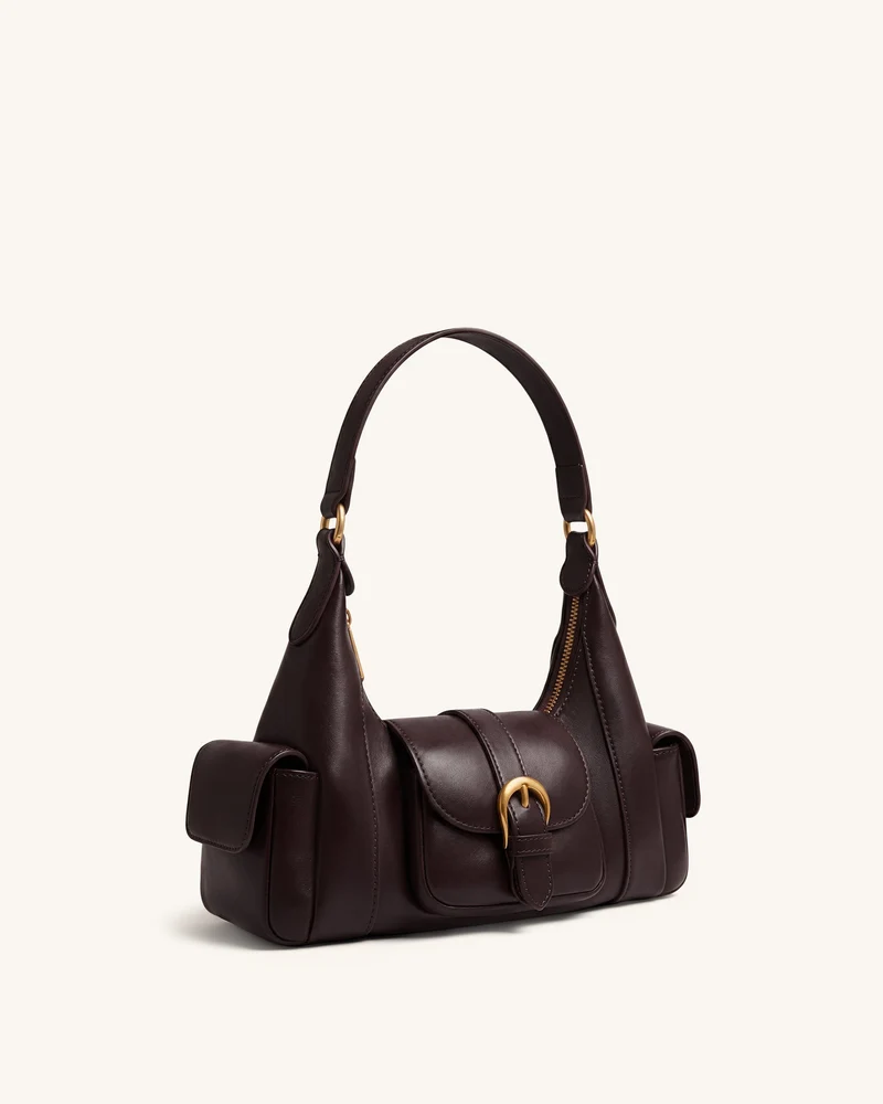 Estelle Pocket-Schultertasche - Dunkelbraun