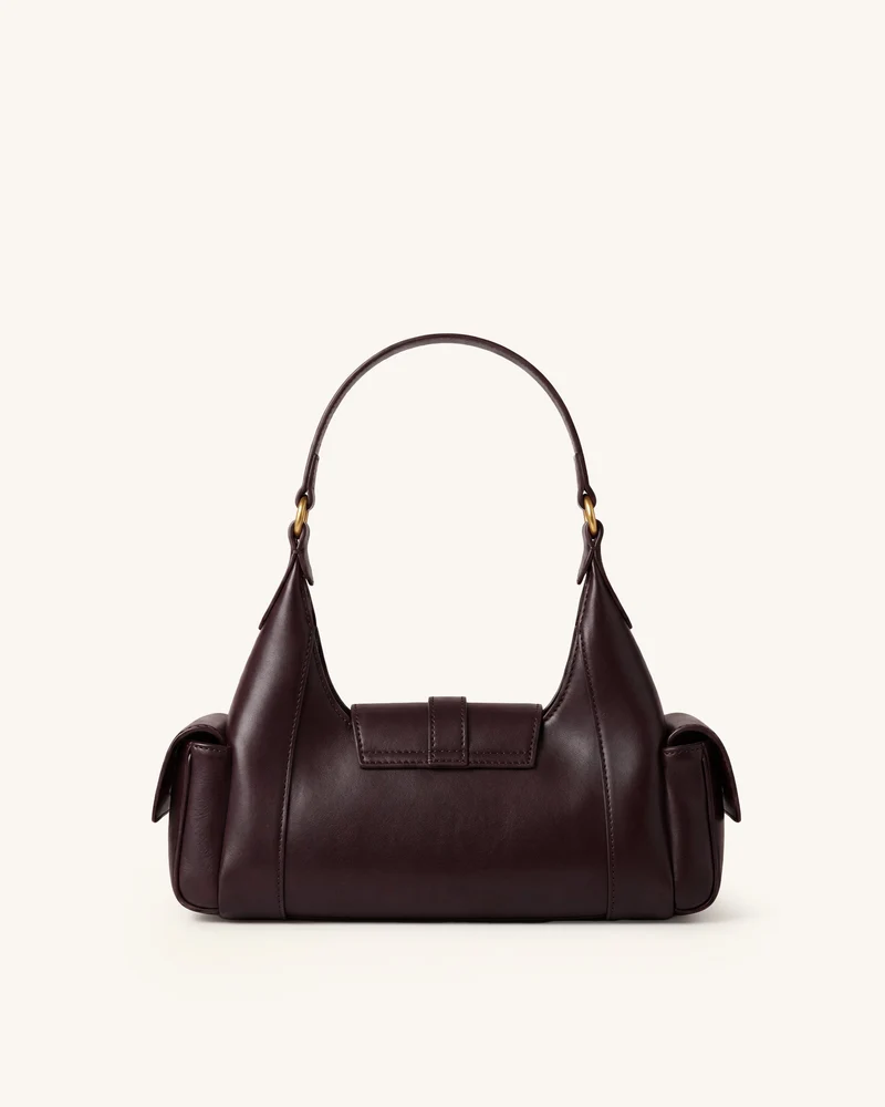 Estelle Pocket-Schultertasche - Dunkelbraun