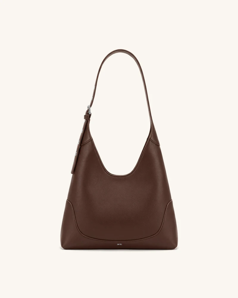 Willow Weiche Hobo-Schultertasche - Dunkelbraun