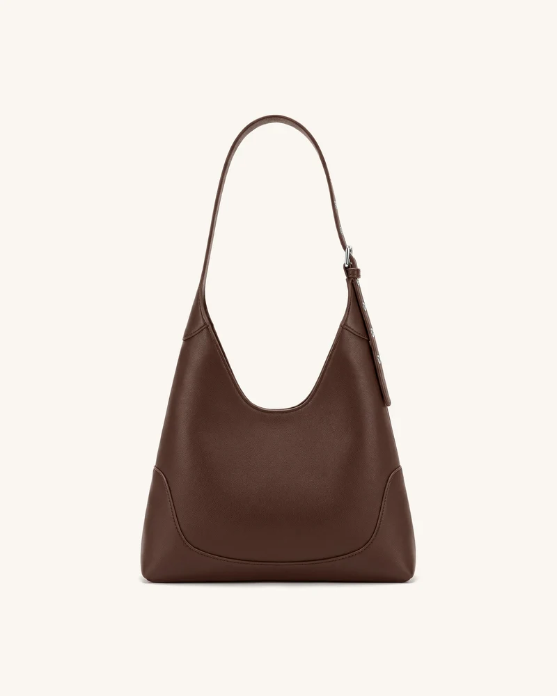 Willow Weiche Hobo-Schultertasche - Dunkelbraun