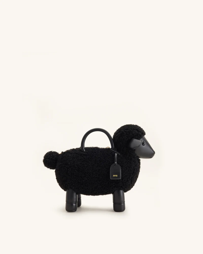 Luna Schaf-Henkeltasche - Schwarz