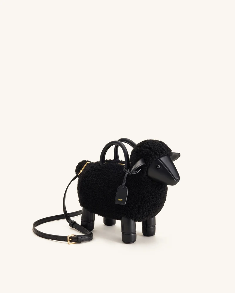 Luna Schaf-Henkeltasche - Schwarz