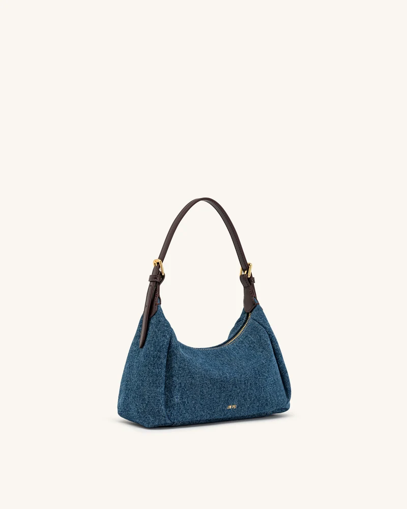 Velora Denim-Schultertasche - Blaues Denim