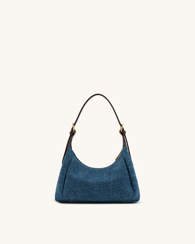 Velora Denim-Schultertasche - Blaues Denim