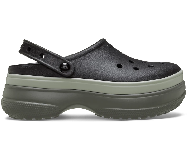 CROCS Unisex Klassischer Stapel-Clog | Schwarz