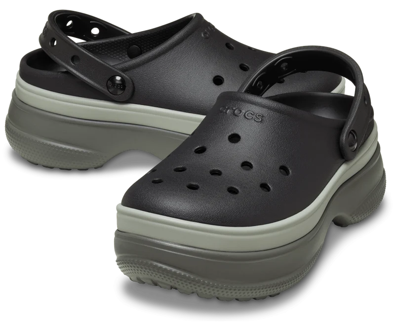 CROCS Unisex Klassischer Stapel-Clog | Schwarz