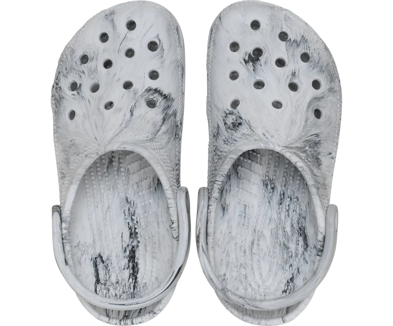 CROCS Unisex Klassischer Aquarell Marmorierter Clog | Grauer Wirbel