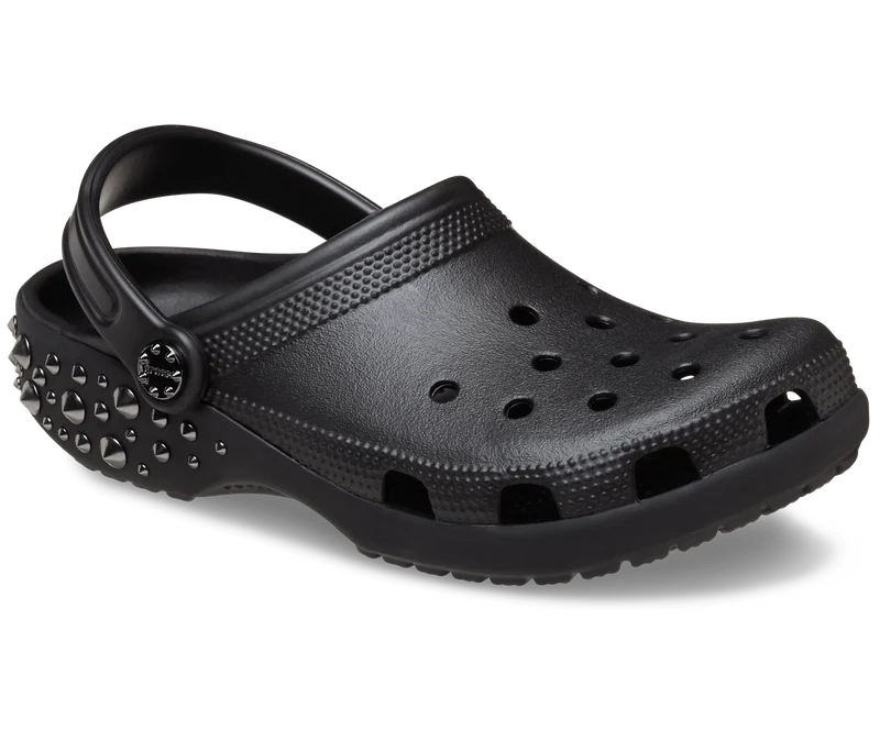 CROCS Unisex Klassischer Clog mit Nieten | Schwarz